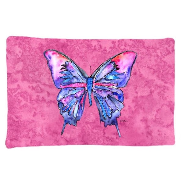 Carolines Treasures Carolines Treasures 8859PILLOWCASE 20.5 W x 30 in. Butterfly on Pink Moisture Wicking Fabric Standard Pillowcase 8859PILLOWCASE - main
